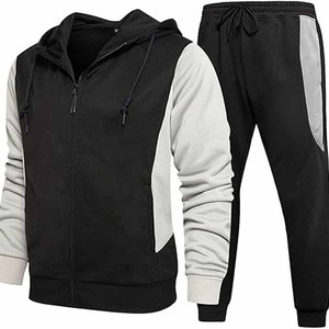 Conjunto deportivo para hombre, chaqueta y pantalones de chándal, tela transpirable, cómodo para gimnasio, entrenamiento, correr, atletismo informal. - Product Image 1