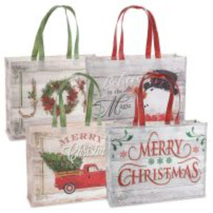 Bolsa de asas de Navidad personalizada de alta calidad Artículo de seda personalizado Estilo Patrón Carta Promoción China - Product Image 4