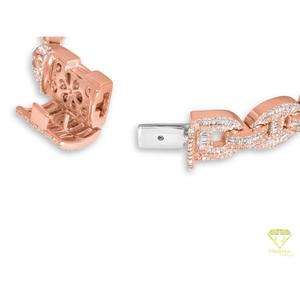 Exclusive Women's Moissanite <b>Bracelet</b> Featuring Diamond Inspired <b>Infinity</b> Links and Luxury Fashion Styling - Product Image 3