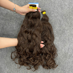 พร้อมส่ง ต่อผมเวียดนามแท้ สีน้ำตาลธรรมชาติ แบบลอนธรรมชาติ เกรดพรีเมียม คุณภาพสูง แบบต่อผมด้วยเครื่องจักร ปริมาณมาก - Product Image 3