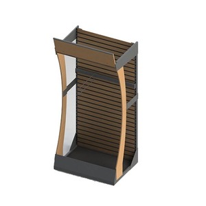 Custom Asian Style Slatwall Display <b>Stand</b> with Easy Assembly Desktop Installation Heavy <b>Weight</b> Metal Construction - Product Image 1