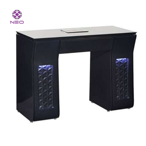Tables de manucure professionnelles modernes MFD, mobilier de salon de manucure et ensemble de chaises, bureau à ongles avec plateau en marbre, modèle 001 110V - Product Image 3