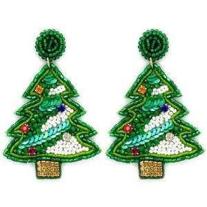 Elegant Handmade Embroidery Earrings with Detailed Beadwork for Women Traditional Dress Party and <b>Wedding</b> <b>Accessories</b> - Product Image 6