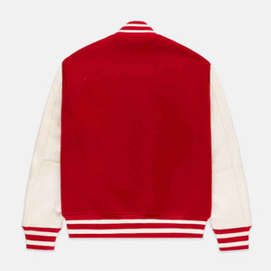 Premium Denim Varsity <b>Jacket</b> Custom Logo <b>Men's</b> Letterman Embroidery College Baseball Couple OEM Factory Genuine <b>Leather</b> Shell - Product Image 2
