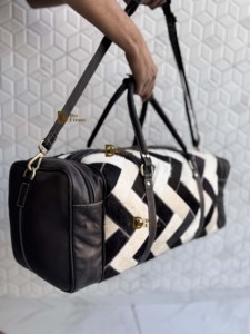 Sac de voyage en cuir de vachette véritable fait main, unisexe, multi-usages, grande taille, sac de sport – Offre exceptionnelle - Product Image 2
