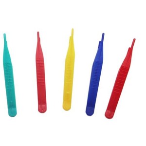 Pinces manuelles médicales jetables de premiers secours 11CM, pinces chirurgicales en plastique de qualité médicale bleues à usage unique certifiées CE Classe II - Product Image 3