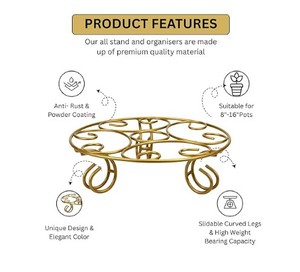 Support de plantes rectangulaire pour jardin, support de pot pour balcon extérieur - Product Image 4