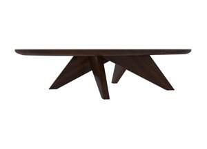 Ensemble de salle à manger rustique japonais en bois de style Mid-Century Modern, 7 pièces, chaises rembourrées à dossier bas, table rectangulaire pour la maison - Product Image 4
