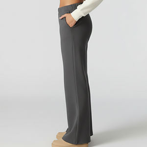 Pantalon décontracté d'hiver pour femme de haute qualité, en molleton doux, éco-responsable, taille élastique, avec logo imprimé DTF personnalisé, style urbain - Product Image 5