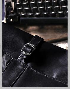 Veste pour homme Veste denim et vintage en cuir véritable pour homme - Product Image 4