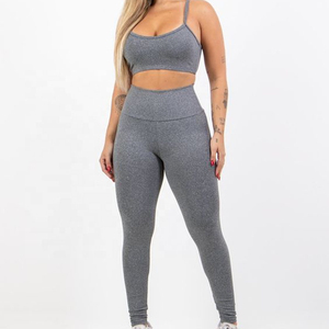 New Arrival <b>Women's</b> 2-Piece Yoga Suits Workout Gym Sets Mid-Waisted Breathable Spandex/Polyester <b>Leggings</b> Drawstring Closure Set - Product Image 5