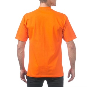 Camisetas de manga corta para hombre, de mezcla triple, color naranja sólido, proveedores de camisetas con impresión DTG, camisetas con logotipo personalizado. - Product Image 6