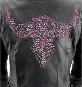 Veste en cuir embossé pour femmes SAMROZ SPORTS - Product Image 5