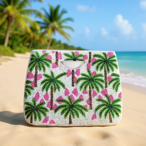 Bolso de mano bordado floral con cuentas, de seda, para noche, con correa de cadena, para bodas y fiestas, diseño personalizado SHEERI, promocional - Product Image 6