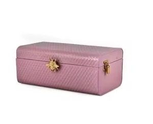 Gold Metal Trunk <b>Box</b> With Lock And Handles Decorative Storage Chest Ideal For Home Organization And Stylish <b>Gifting</b> Purpose - Product Image 6