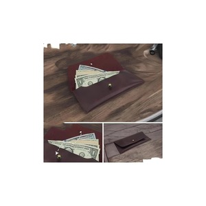 Cartera de Cuero con Textura Retro, Clásica, Larga, Tipo Sobre, con Monedero, Elegante, con Bolsillo para Monedas, Tarjetero Antiguo para Efectivo - Product Image 6