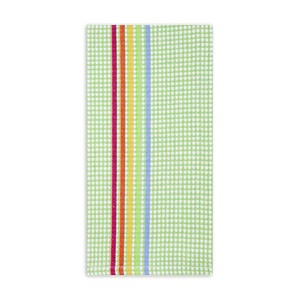 Serviettes de cuisine rayées 100 % coton de haute qualité, taille et couleur personnalisées, motif gaufré, douces, séchage rapide, sans AZO - Product Image 2