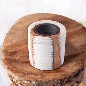 Quemador de incienso de madera y resina ROYAL ARTISANS con caja para Oud, elegante incensario de carbón para decoración del hogar - Product Image 3