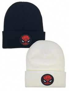 Spider-Man Embroidered Beanie Hat Unisex Adult Black Knit <b>Winter</b> <b>Cap</b> Character Design Casual Wear Beanie Hats For Men And Women - Product Image 4