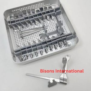Ensemble d'instruments d'extension cervicale Bisons International en acier inoxydable, instruments chirurgicaux certifiés CE Classe I - Product Image 1