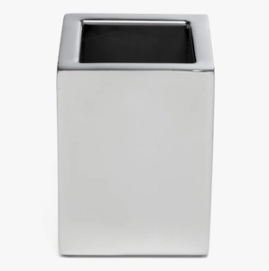 Wholesale Eco-Friendly Chrome Plated Metal <b>Toothbrush</b> <b>Holder</b> Cylinder Tumbler Stand Bathroom Vanity Accessory for Hotels - Product Image 3
