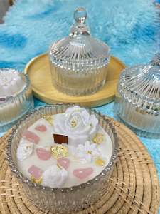Bougie artisanale en cire de soja écologique, parfumée aux senteurs orientales, dans un bocal en verre, lumière blanche froide, réutilisable, aromathérapie, pour la décoration de la maison - Product Image 5