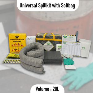 Lightweight <b>20L</b> Universal Spill Kit with Soft <b>Bag</b> | Portable Emergency Spill Kit for Oil, Fuel & Liquid Cleanup - Product Image 2