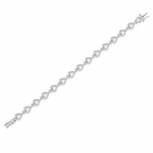 Pulsera de Eslabones en Forma de Corazón Romántico, Plata de Ley 925, Regalo de Joyería para Mujer, Aniversario - Product Image 5