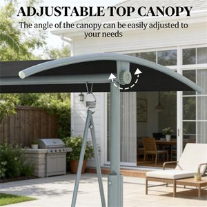 Sedia a Dondolo Nera da Esterno per Portico, Giardino, Terrazza - Uso Multiuso - Product Image 3