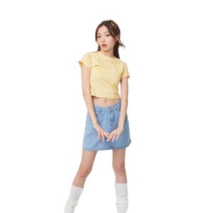 T-shirt vierge en coton avec logo personnalisé pour femmes T-shirt court mince en toile de coton 100% pour dames XS à 3XL ODM Supply - Product Image 5