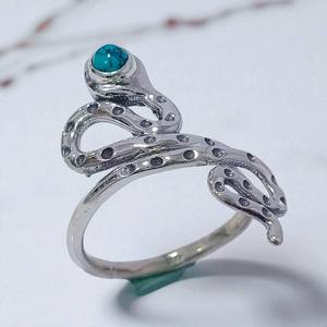 925 Sterling <b>Silver</b> <b>Snake</b> <b>Ring</b> Natural Gemstone Handmade <b>Rings</b> Wholesale Price <b>Silver</b> Jewelry - Product Image 4