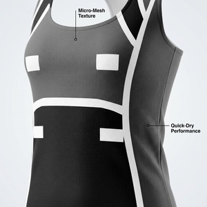 Uniforme de Netball para Mujer, Vestido Deportivo de Secado Rápido, Poliéster Micro Malla, Personalizable por Sublimación, Sin Mangas - Product Image 6