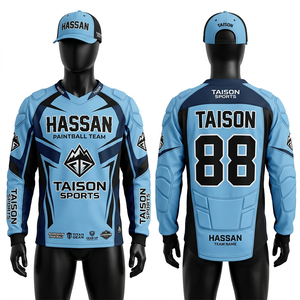 Camiseta de Paintball para Hombre, Premium, 180 GSM, Tela de Poliéster Interlock, Diseño de Paneles en Verde, Negro y Naranja, Logotipo Personalizado por Sublimación - Product Image 5