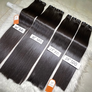 Prix de gros 100% Extensions de cheveux crus vietnamiens vierges Meilleure qualité Os Straight Machine Double Weft Bundle Vendeurs - Product Image 5