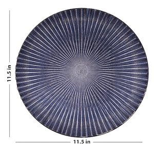 Décoration murale en céramique, design géométrique abstrait circulaire, fait main, gravé, minimaliste, à suspendre - Product Image 6