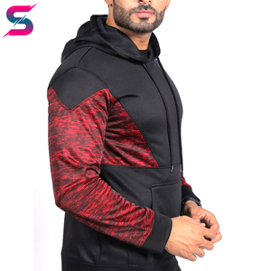 Meilleures ventes, nouvelle collection, qualité supérieure, avec logo personnalisé, couleur contrastée noir et rouge, nouvelle tendance, survêtements légers en polyester et coton - Product Image 6
