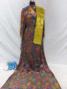 Ensemble Somali Dirac à succès, Maqbal Dirac imprimé, tissu en velours 100% polyester, jacquard, résistant au rétrécissement, poids moyen 300g/m - Product Image 6