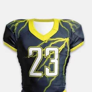 Matériel à séchage rapide, uniforme de football américain de haute qualité, personnalisable, en polyester, vêtements d'entraînement à manches courtes, taille plus - Product Image 4