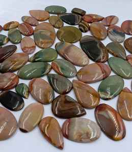 Cabujón de Jaspe Policromado Natural, Piedra Preciosa Suelta al por Mayor, Jaspe del Desierto Pulido para Joyería - Product Image 5