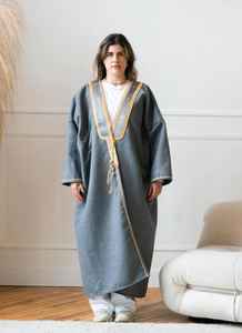 Manteau d'hiver arabe Sheikh Farwa en bisht pour homme et femme, grande taille, usage quotidien, fausse fourrure, vintage, OEM, en gros - Product Image 3