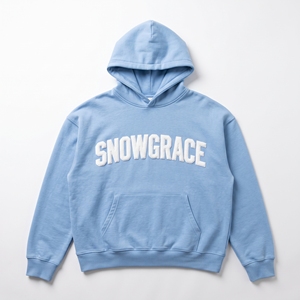 Sweat-shirt à capuche pour homme Snowgrace, coupe ample, en molleton de coton, décontracté, pour l'automne, avec poche et logo brodé sur le devant - Product Image 1