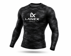 Custom <b>Men's</b> Long Sleeve <b>Compression</b> Rash Guard Camouflage Gym <b>Shirt</b> Athletic Fitness Training Workout Sportswear Base Layer Top - Product Image 2