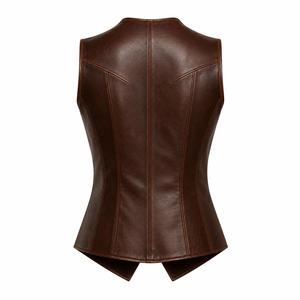 Gilet de moto en cuir véritable fait main, imperméable, respirant et coupe-vent, sur mesure, grande taille, pour adultes, 2026 - Product Image 4