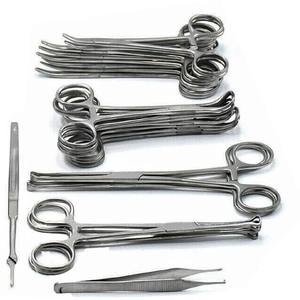 50 PCS General Surgery Laparotomy Instrument Set Basic Surgical <b>Tool</b> Stainless Steel German with <b>Storage</b> <b>Box</b> By Grip Surgical - Product Image 1