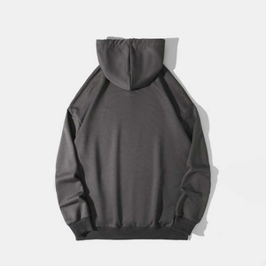 Sweat-shirt à capuche gris foncé pour homme, avec lettres en strass, poche avant, style streetwear, pour l'automne - Product Image 2