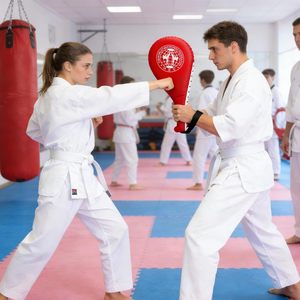 Custom Printed PU Leather Floppy Mitts for Karate Jiu-Jitsu Judo Kick Boxing Taekwondo-<b>Hand</b> Martial Equipment OEM ODM Service - Product Image 6