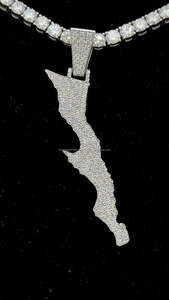 จี้สร้อยคอเพชรโมอิสรูปแผนที่เม็กซิโกจี้925เงินสเตอร์ลิงจี้แผนที่เม็กซิโกเครื่องประดับชั้นดีสำหรับผู้ชายและผู้หญิง - Product Image 2