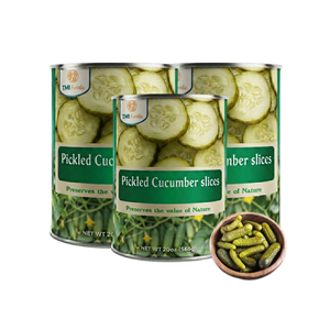 Vietnam Manufacturer Supply Export Quality Delicious Canned <b>Pickled</b> Cucumber Slices <b>Packed</b> in Various Size Can - Product Image 1