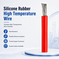 Cable Eléctrico de Silicona de Alta Temperatura, Multifilar, de Cobre Estañado, 300/500V, Resistente al Calor, en Rollo
