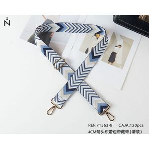 Cinta Tejida de 4 cm con Diseño de Flecha Azul Marino, Accesorios para Bolsos, Estilo Clásico de Cinta - Product Image 2